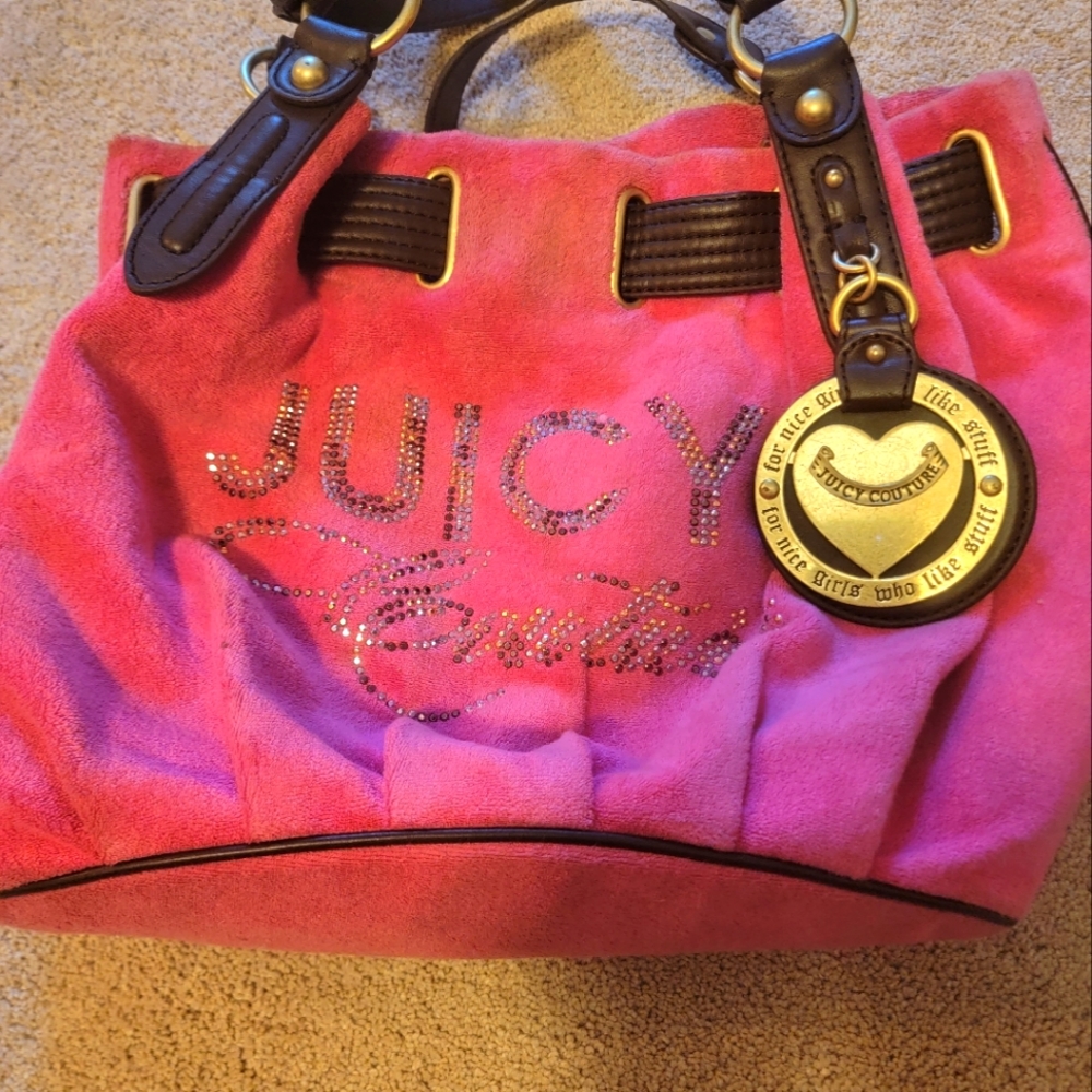 Juicy couture pink velour bag
